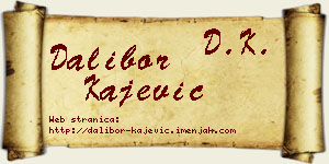 Dalibor Kajević vizit kartica